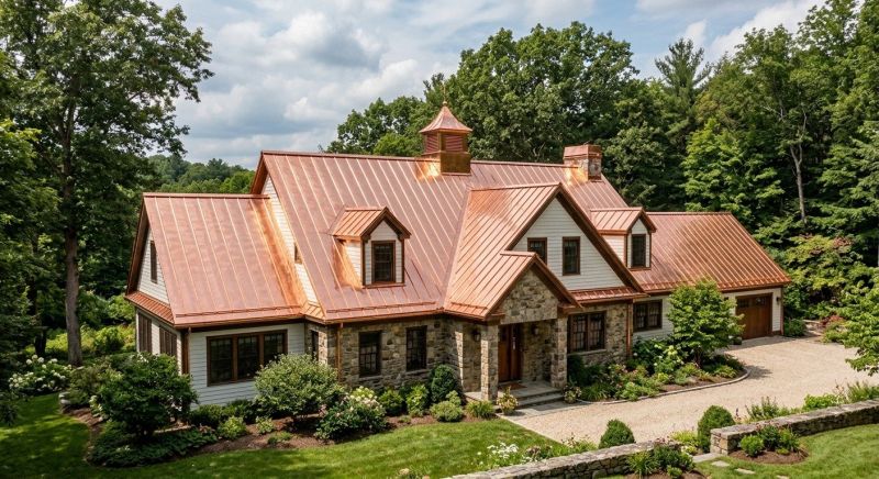 Copper Roof Replacement in Fredericksburg, VA