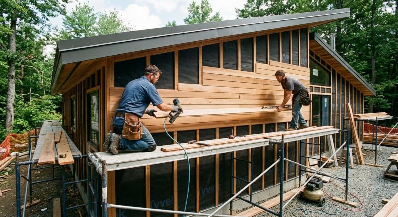 Hardwood Cladding Installation in Fairfield County, CT