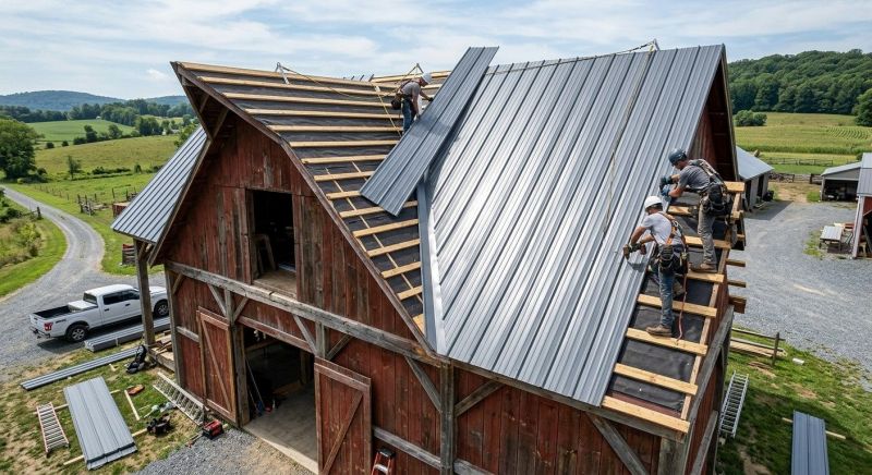 Barn Roof Installation in Fredericksburg, VA