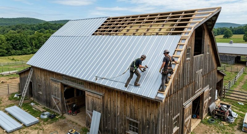 Barn Roof Installation in Fredericksburg, VA