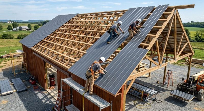 Barn Roof Installation in Fredericksburg, VA