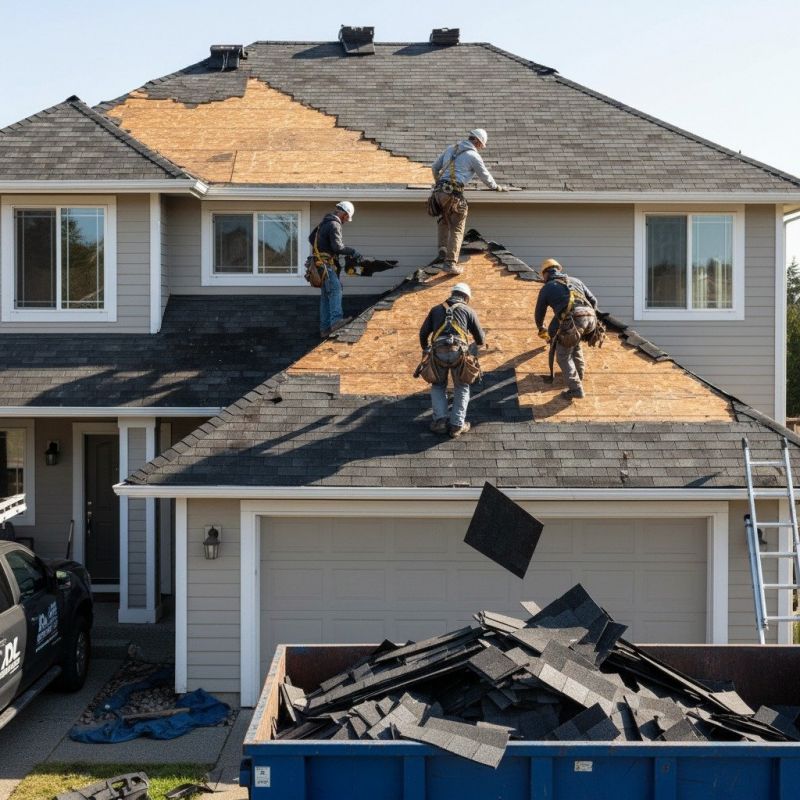 Damaged Roof Replacement in Framingham, MA