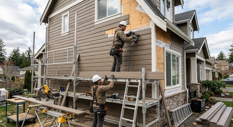 Faux Wood Siding Installation in Norwalk, CT