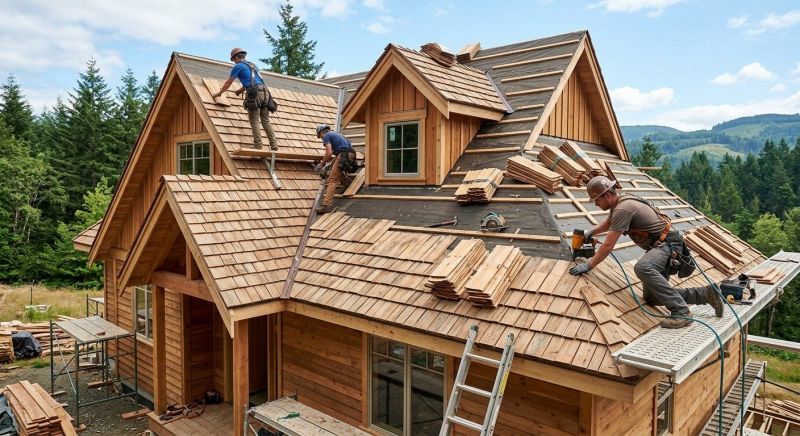 Natural Wood Roof Installation in Fredericksburg, VA