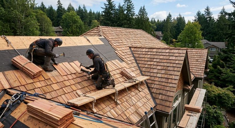 Natural Wood Roof Installation in Fredericksburg, VA