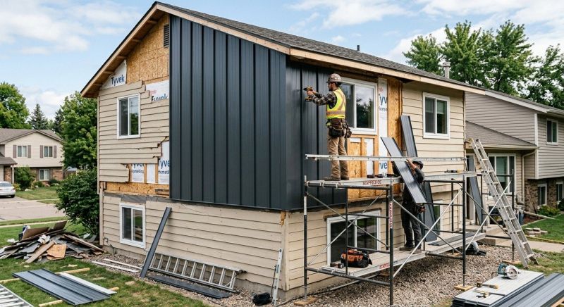 Sheet Metal Siding Replacement in Boston, MA