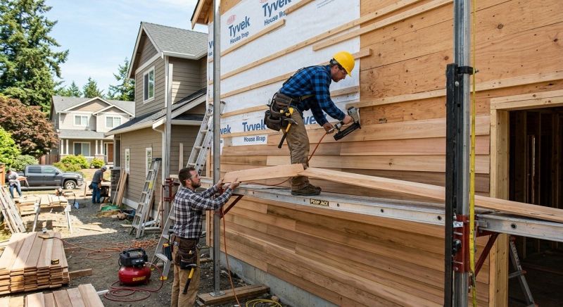 Wood Plank Siding Installation in Boston, MA
